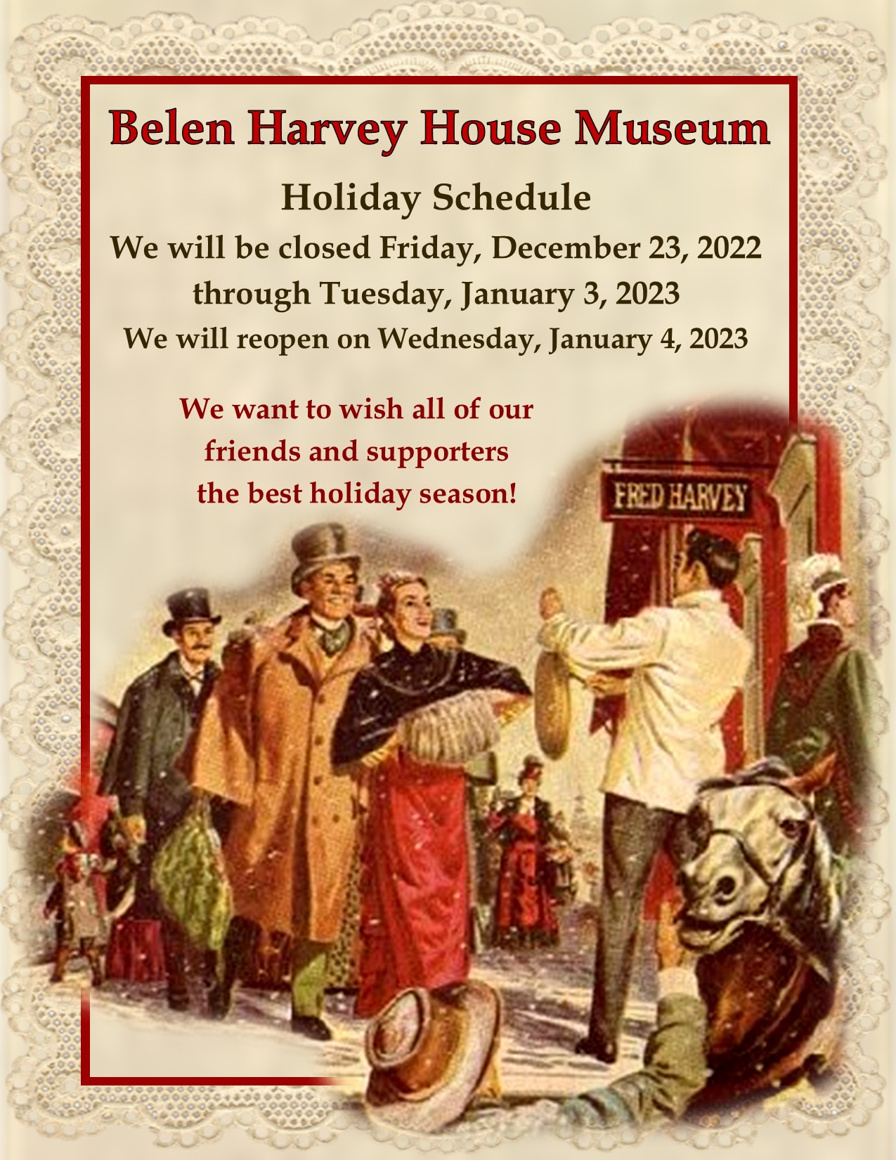 Featured image for “Belen Harvey House Museum Holiday Schedule”