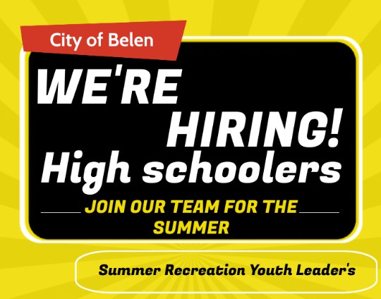 Featured image for “City of Belen – We’re Hiring High Schoolers!”