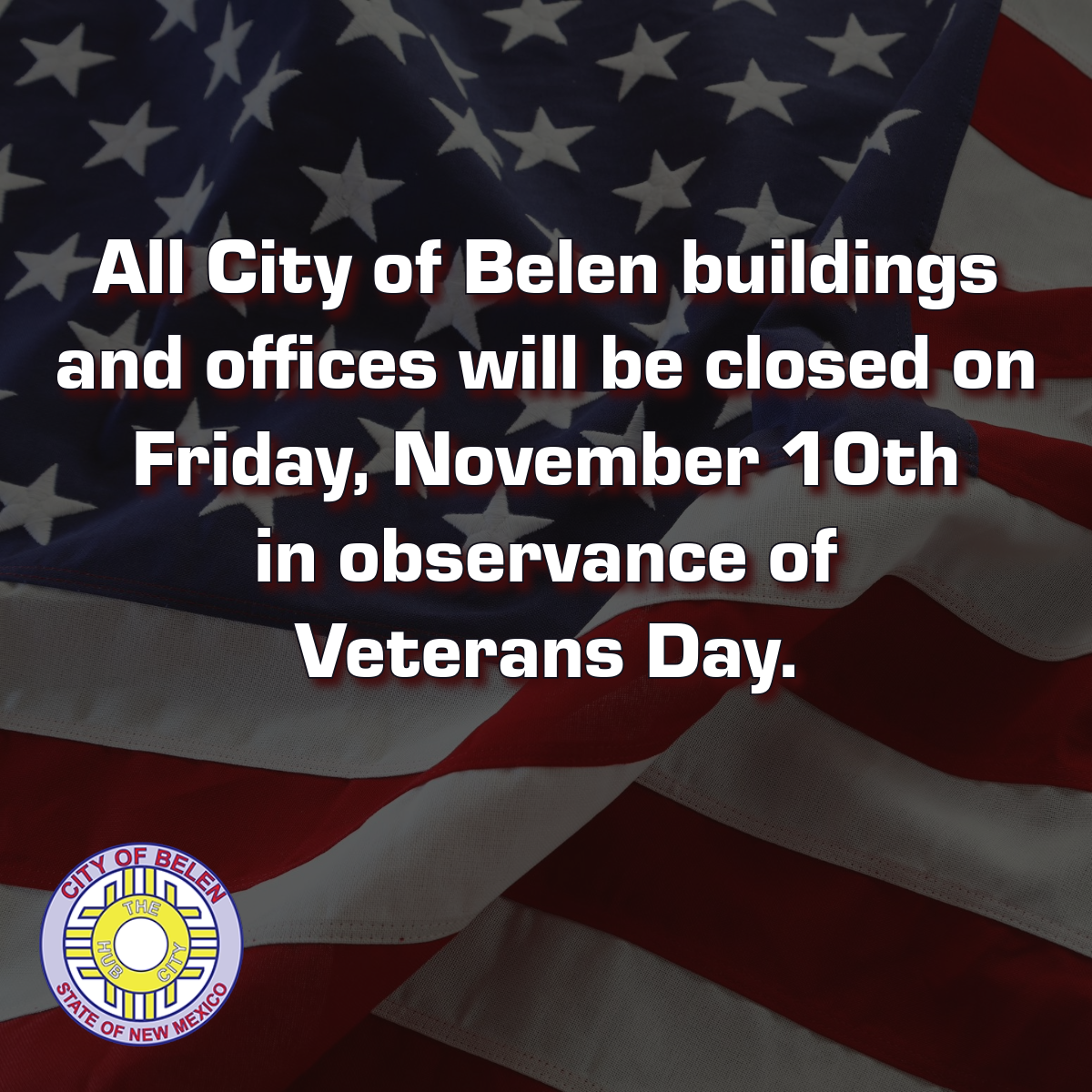 Featured image for “City Offices Closed Friday, Nov. 10th”