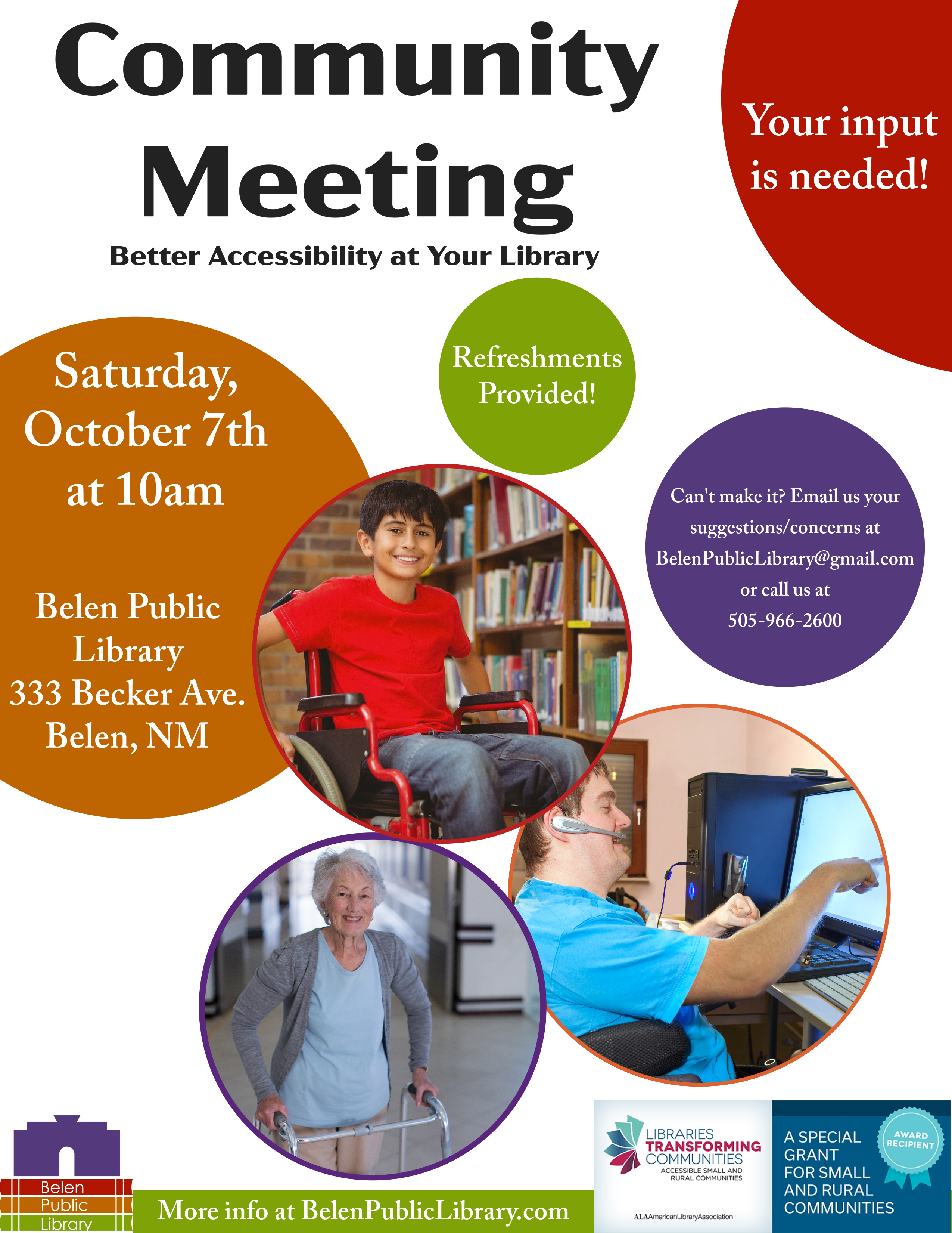 Featured image for “Community Meeting – Improving Accessibility in Our Library”
