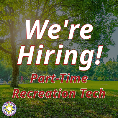 Featured image for “We’re Hiring – Part Time Recreation Tech”