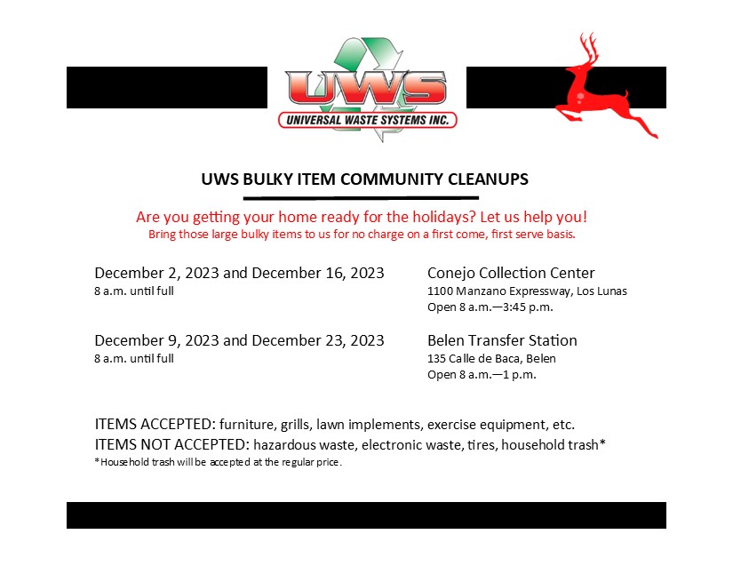 Featured image for “Universal Waste Systems – Bulky Item Clean Ups”