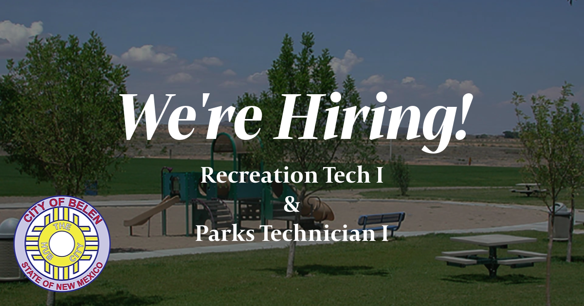 Featured image for “We’re Hiring – Recreation Tech I & Parks Technician I”