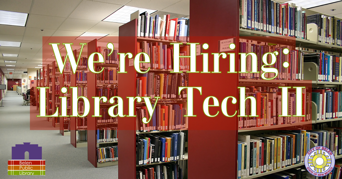 Featured image for “We’re Hiring: Library Technician II – Youth & Outreach Services”