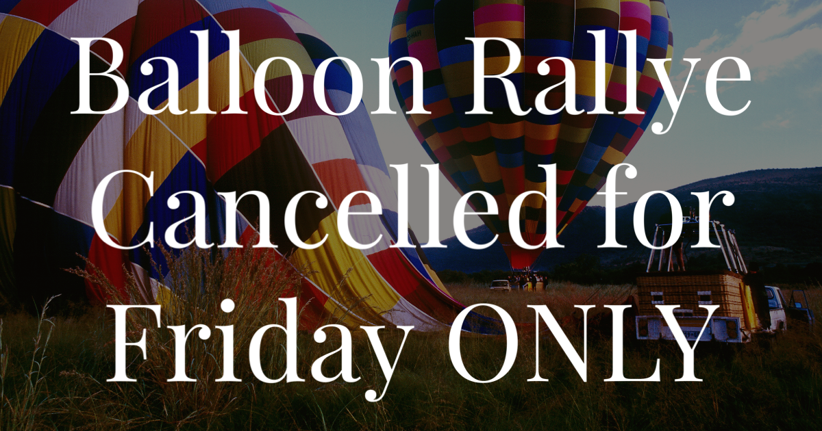 Featured image for “Balloon Rallye Canceled for Friday Only”