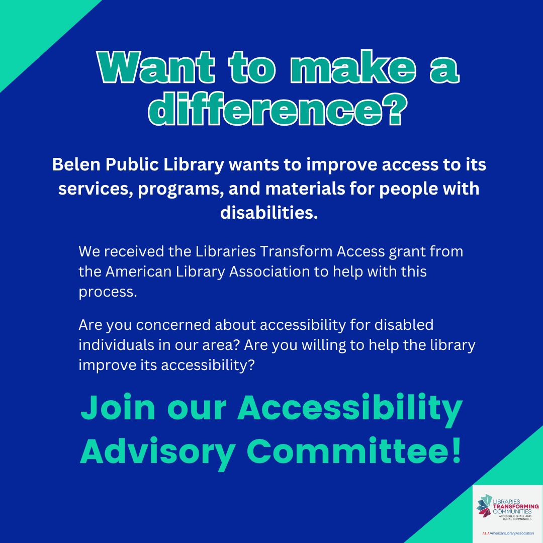 Featured image for “Belen Public Library – Accessibility Advisory Committee”