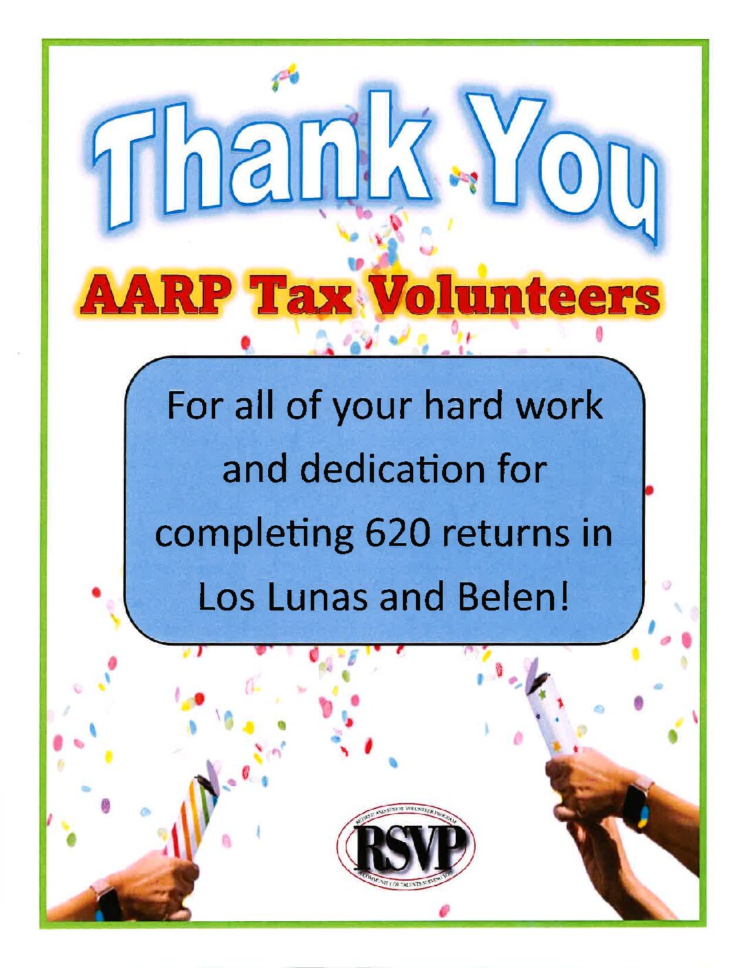 Featured image for “Thank you AARP Tax Volunteers!”