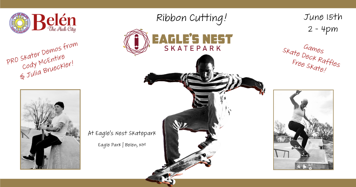 Featured image for “Eagle’s Nest Skatepark Ribbon Cutting – June 15th!”