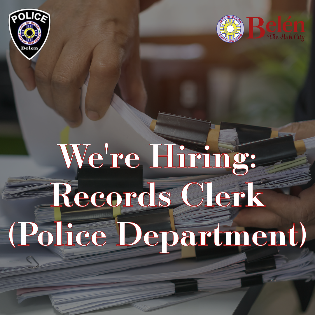 Featured image for “We’re Hiring: Records Clerk (Police Dept)”