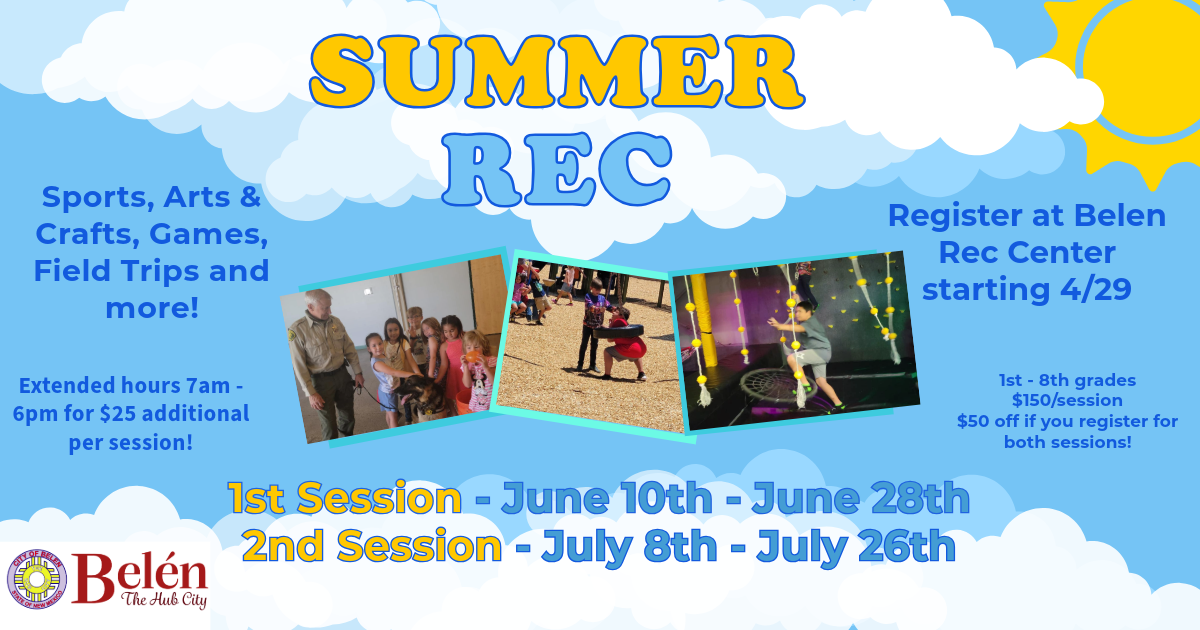 Featured image for “Summer Rec Registration Starts Monday, April 29th!”