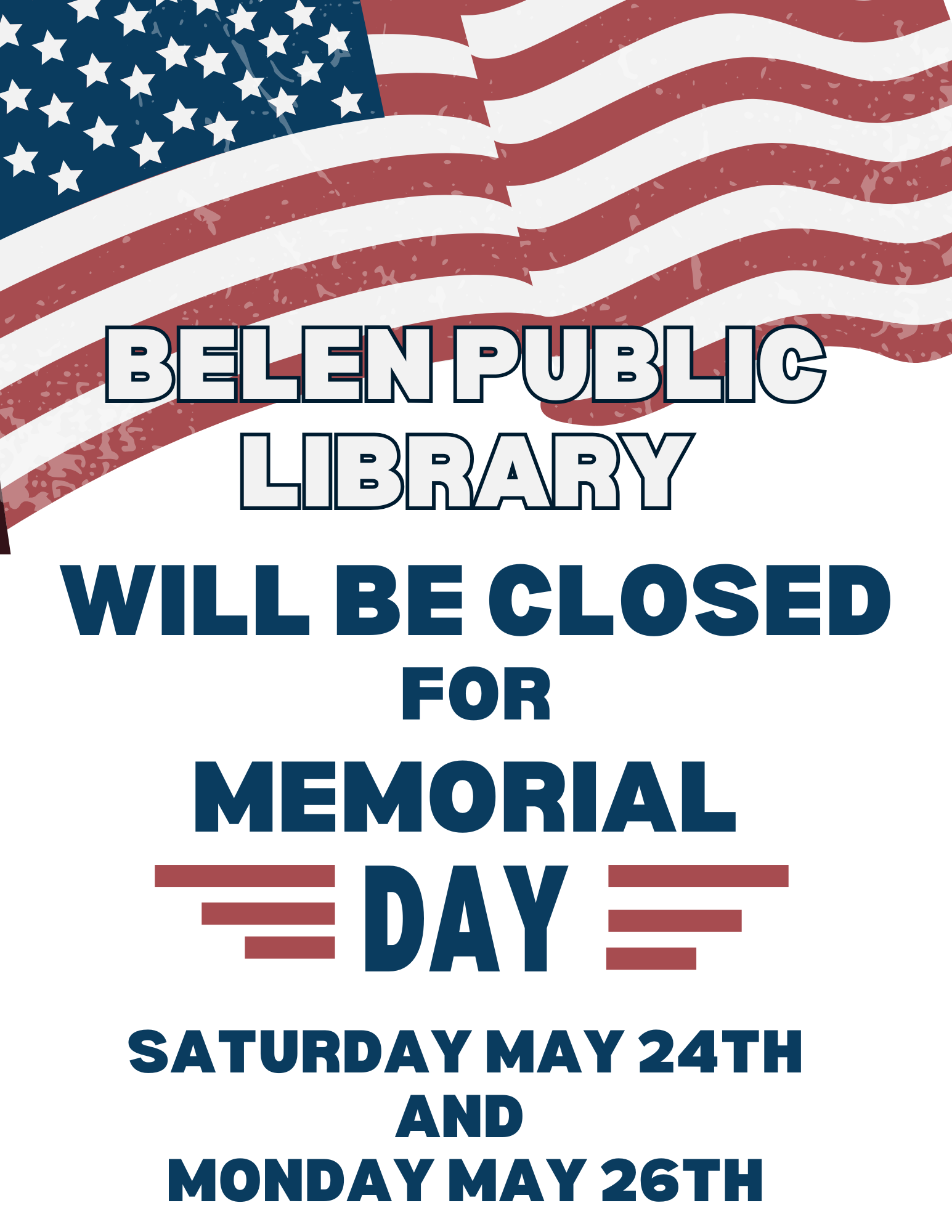 Featured image for “Memorial Day Closure”