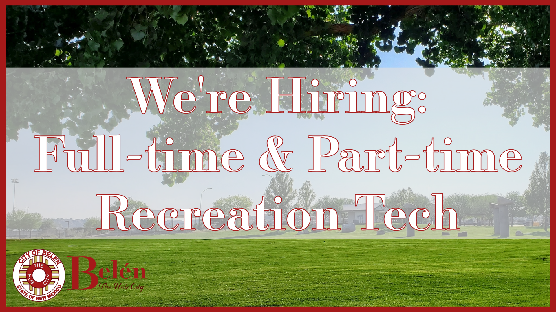 Featured image for “Now Hiring: Full-time and Part-time Recreation Tech”